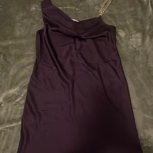 Silky purple dress